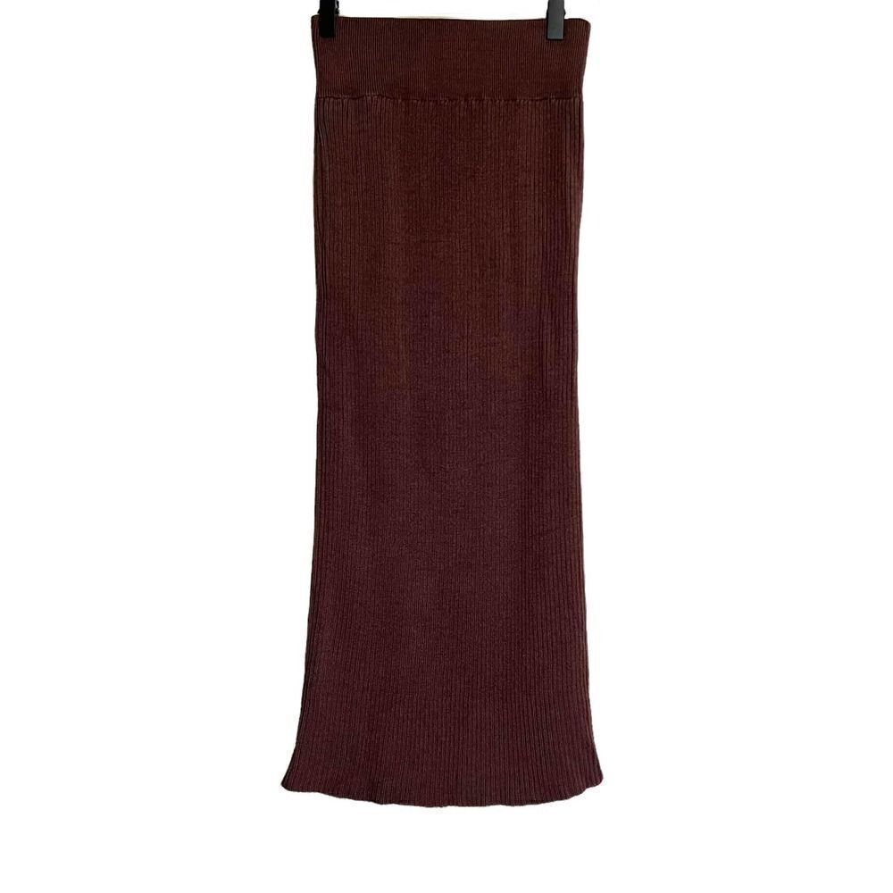 𝅺hesperios Archemides Skirt 100% Silk Knit Mocha Brown‎ Size XS (LS)